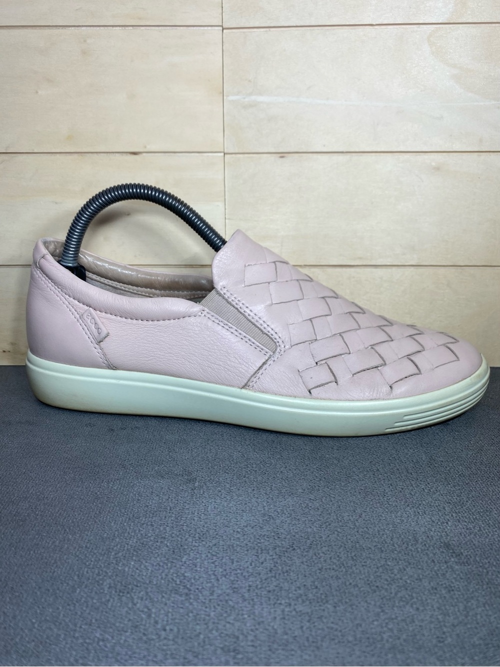 Ecco Soft 7 Woven Slip-Ons Pink Women's Size 9 Shoes Leather EU40 Sneakers